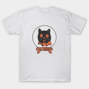 Turn Your Crystal Ball On - The Black Cat is Calling T-Shirt